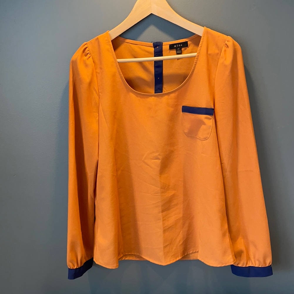 Orange Blouse - Button down back